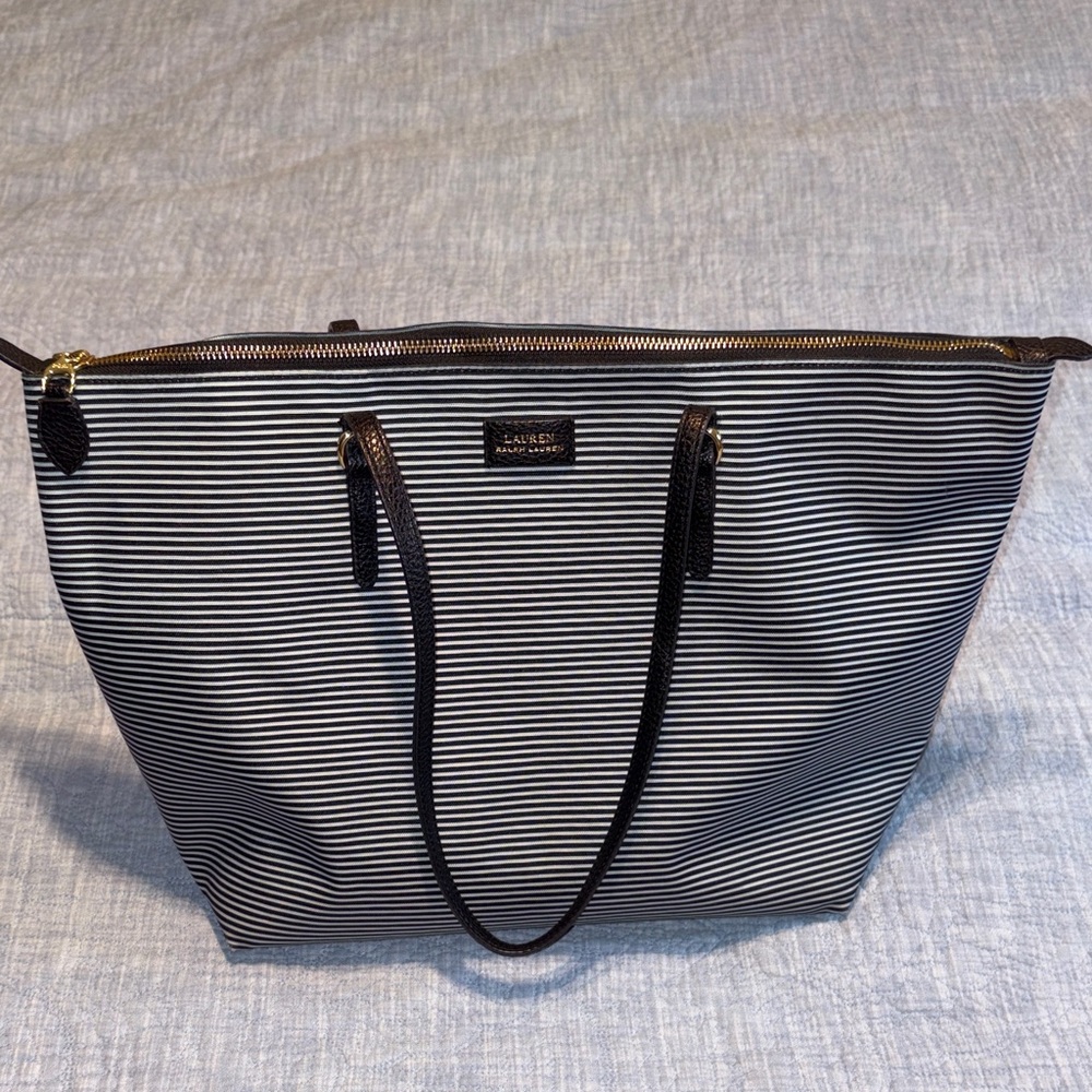 Lauren Ralph Lauren Striped Tote Bag